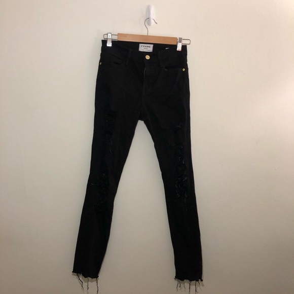 FRAME DENIM -Le High Skinny ripped jeans - Picture 3 of 4